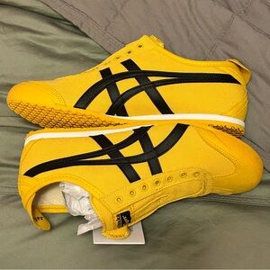 Onitsuka tiger slip on yellow 9.5 us women's